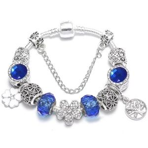 ilver Plated DIY Bracelet with all charms